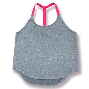 Aviva Sports Gray and Neon Pink Workout Tank Top Size 1X